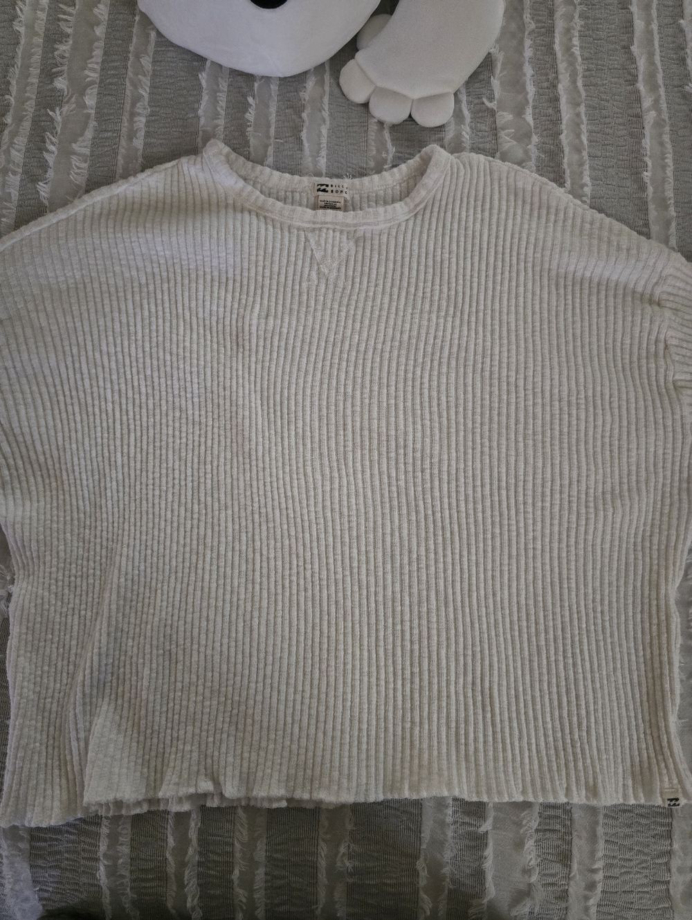 Billabong Cream Ribbed Knit Sweater